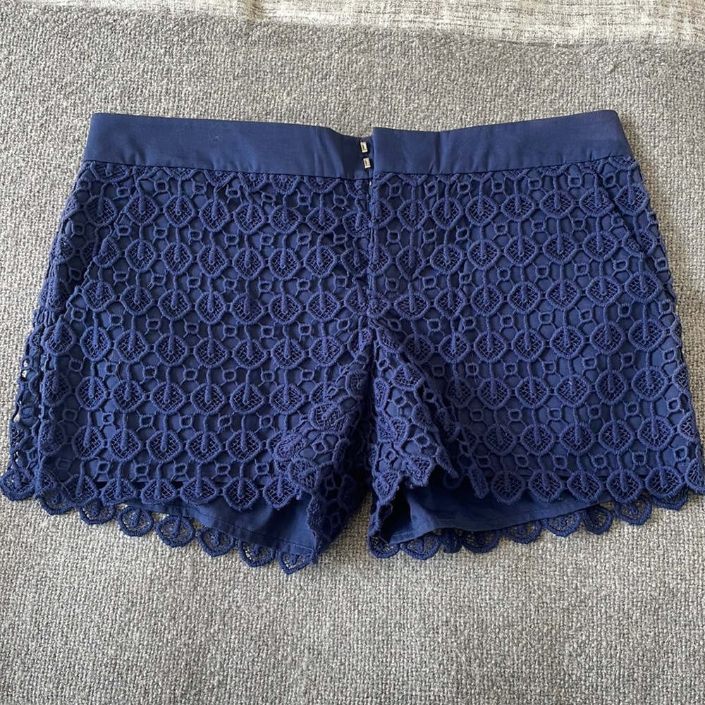 Club Monaco navy crochet style shorts